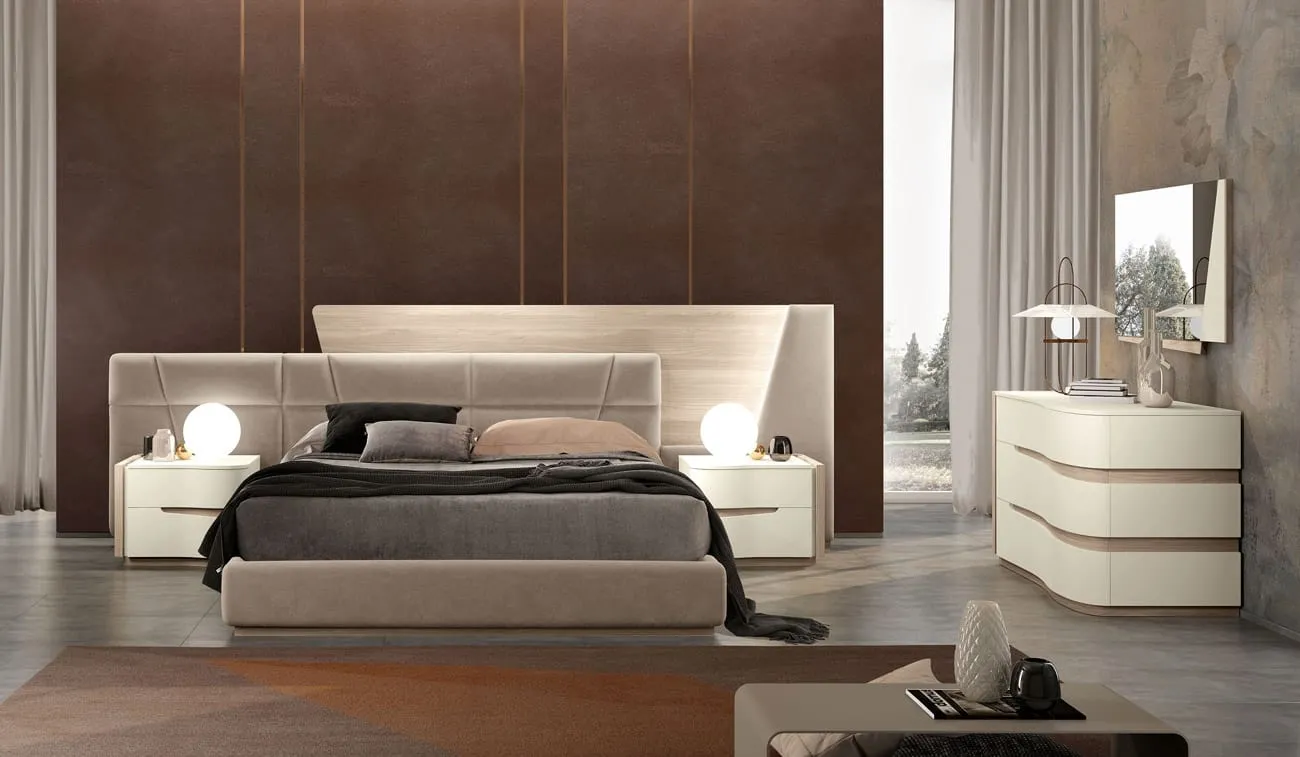 Camera Like Adriatica con specchiera sopra il comò bianco