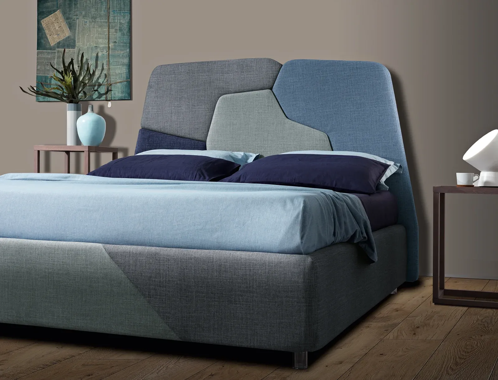 Altra ambientazione di Letto imbottito Cusco Artigiana Letti, vista frontale