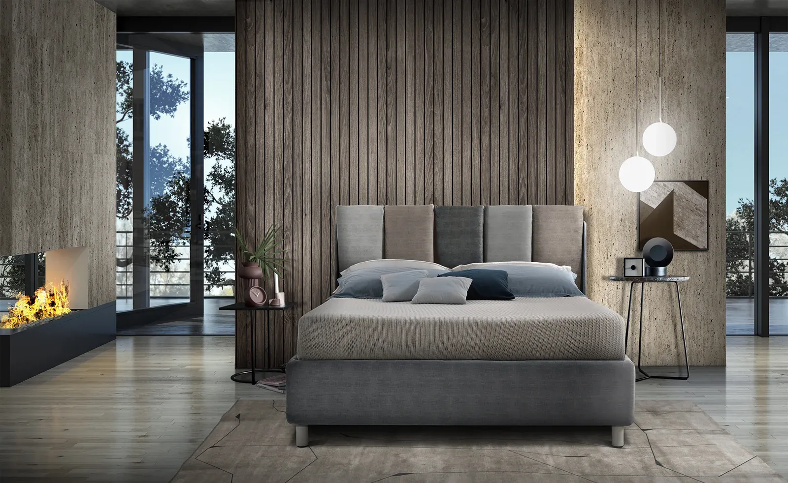 Pillow di Artigiana Letti in un altro rivestimento, ambientato in camera