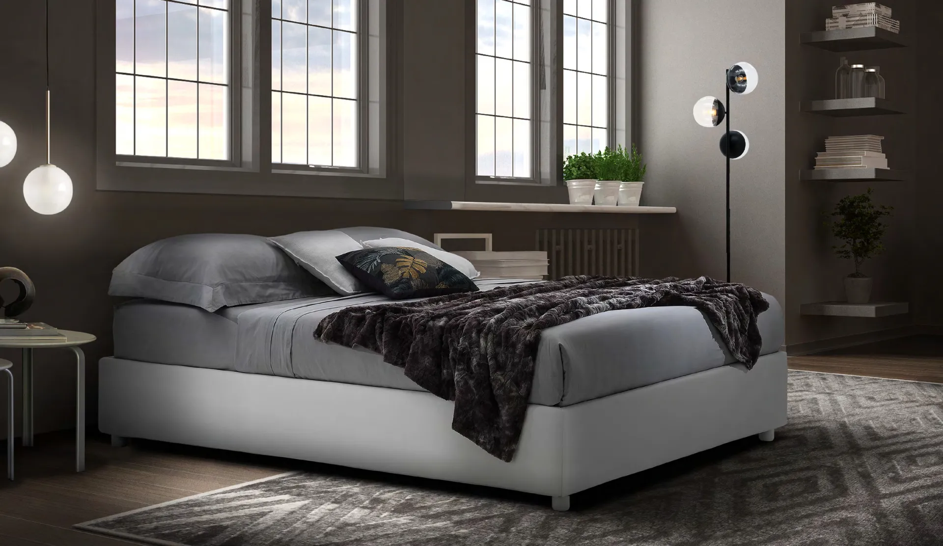 Letto sommier Pantelleria Artigiana Letti in una camera da letto arredata