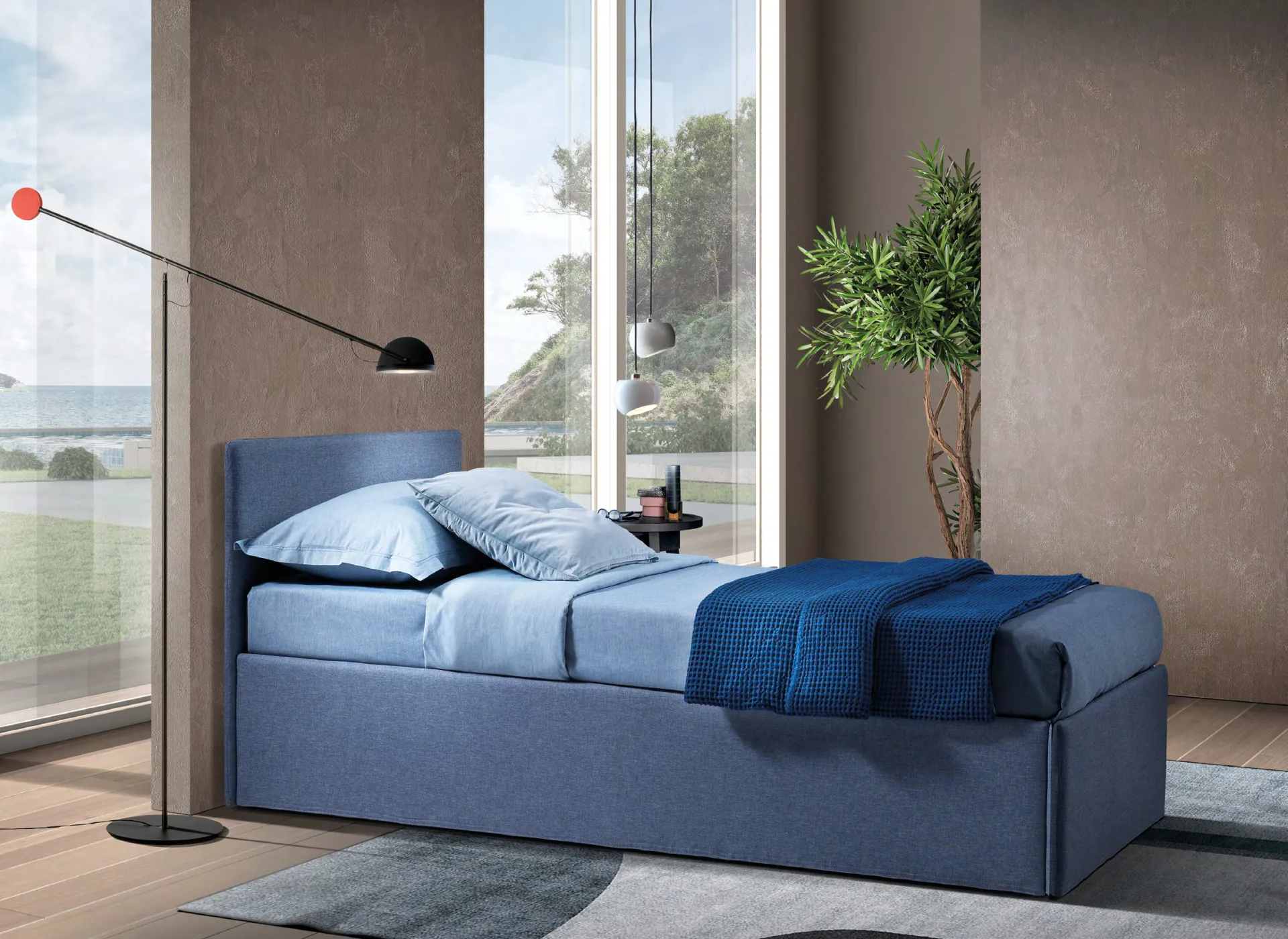 Altra ambientazione di Letto singolo Link Artigiana Letti, vista frontale