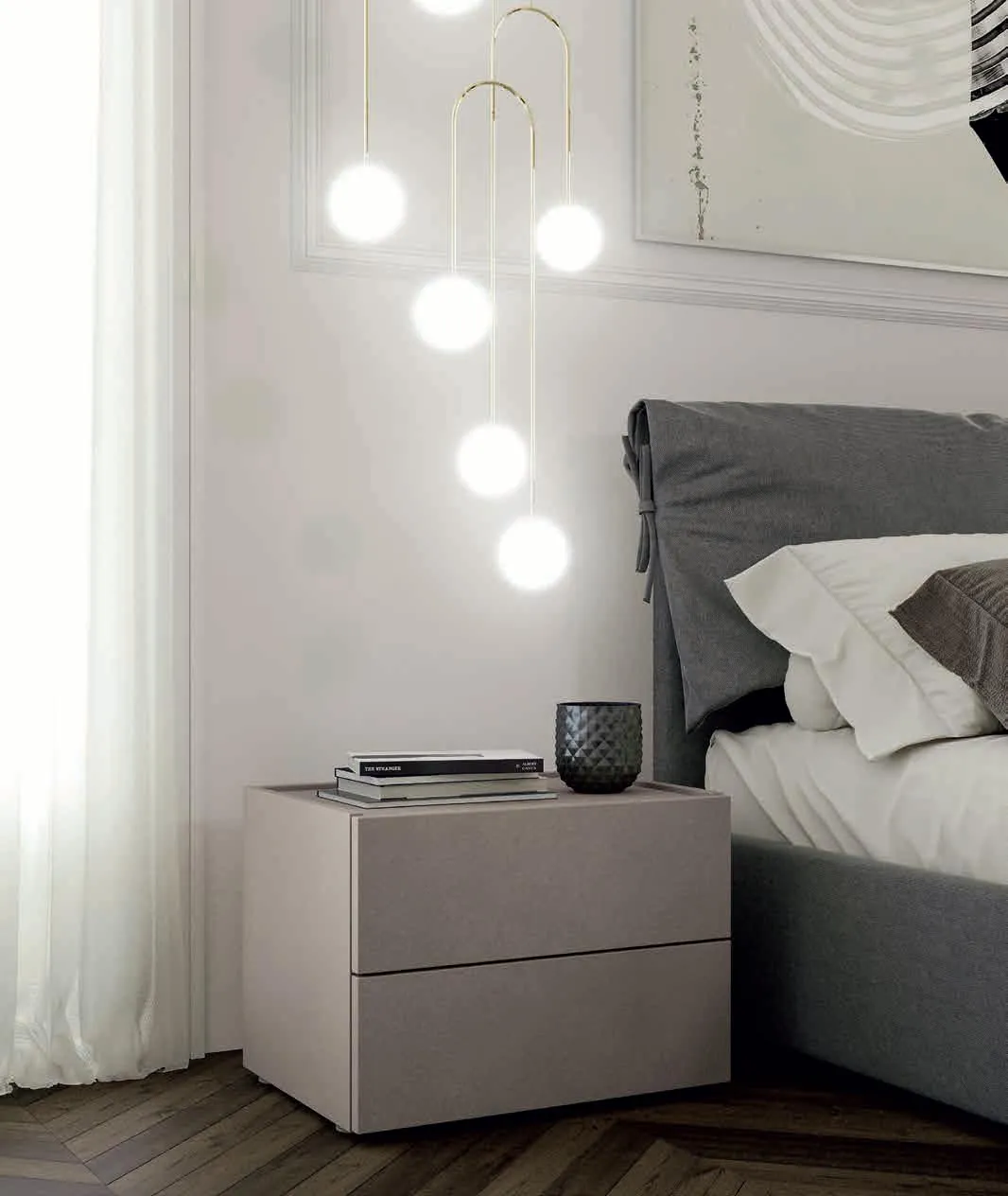 Comodino Metodo e letto Dream della camera Moderno 05 Artigianmobili