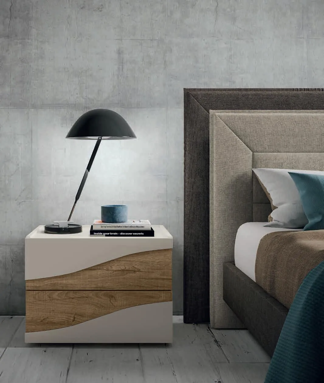 Comodino Intrigo e letto New Book della camera Moderno 10 Artigianmobili