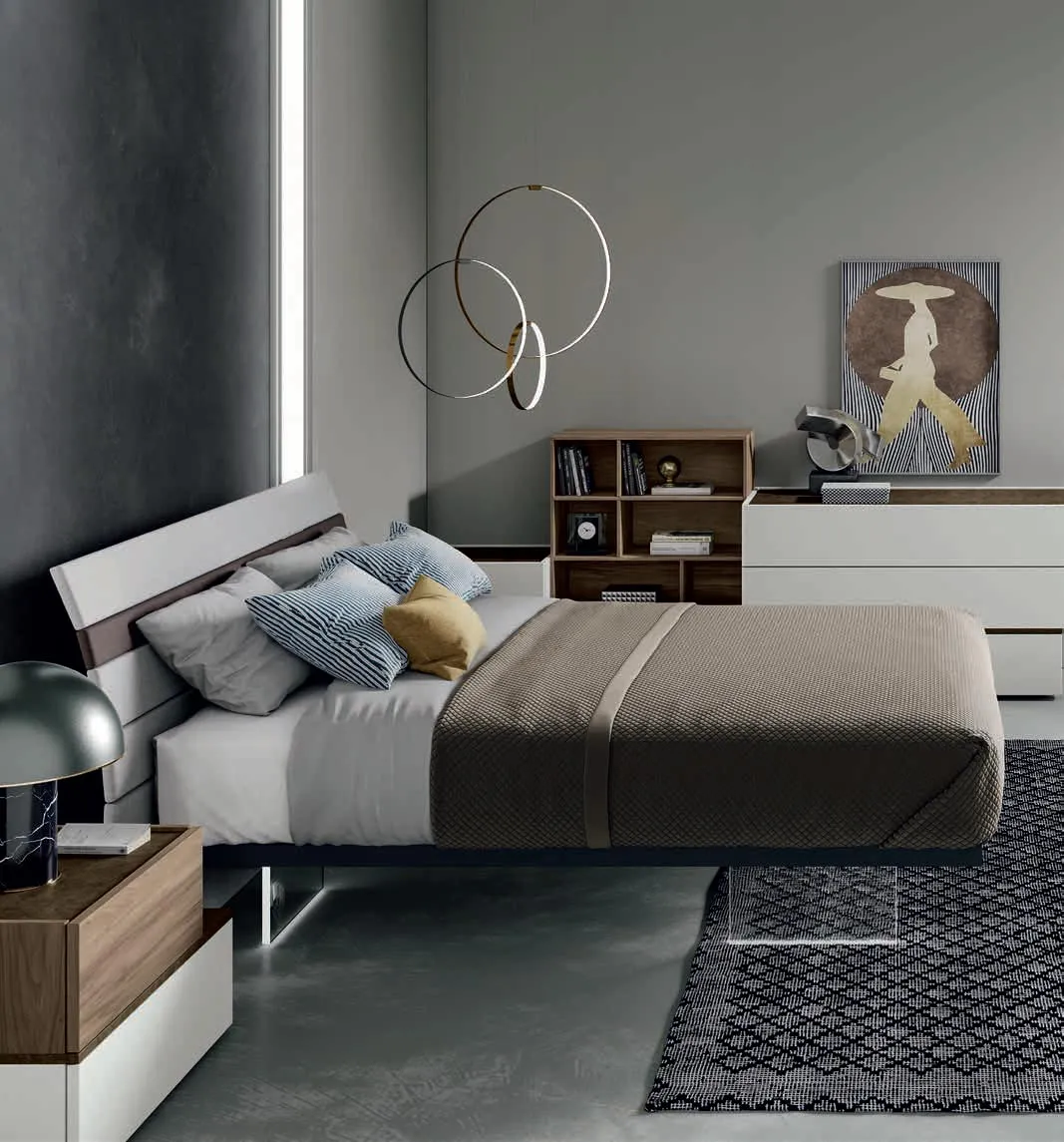 Camera da letto Moderno 28 Artigianmobili con letto Doga e mobile basso
