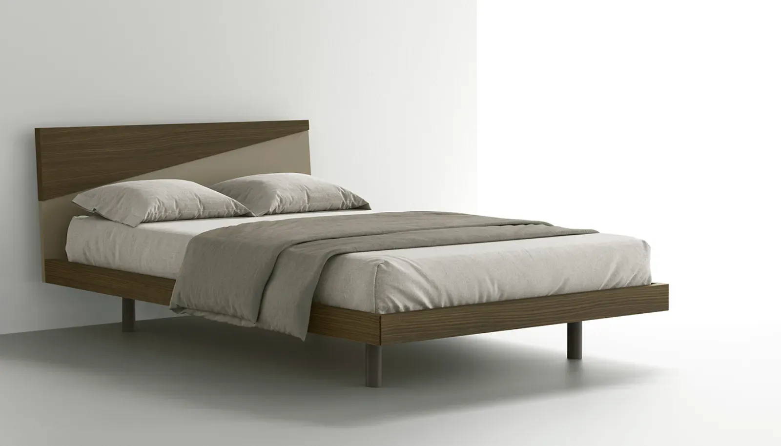 Letto Atena Dielle Modus con testiera a taglio diagonale