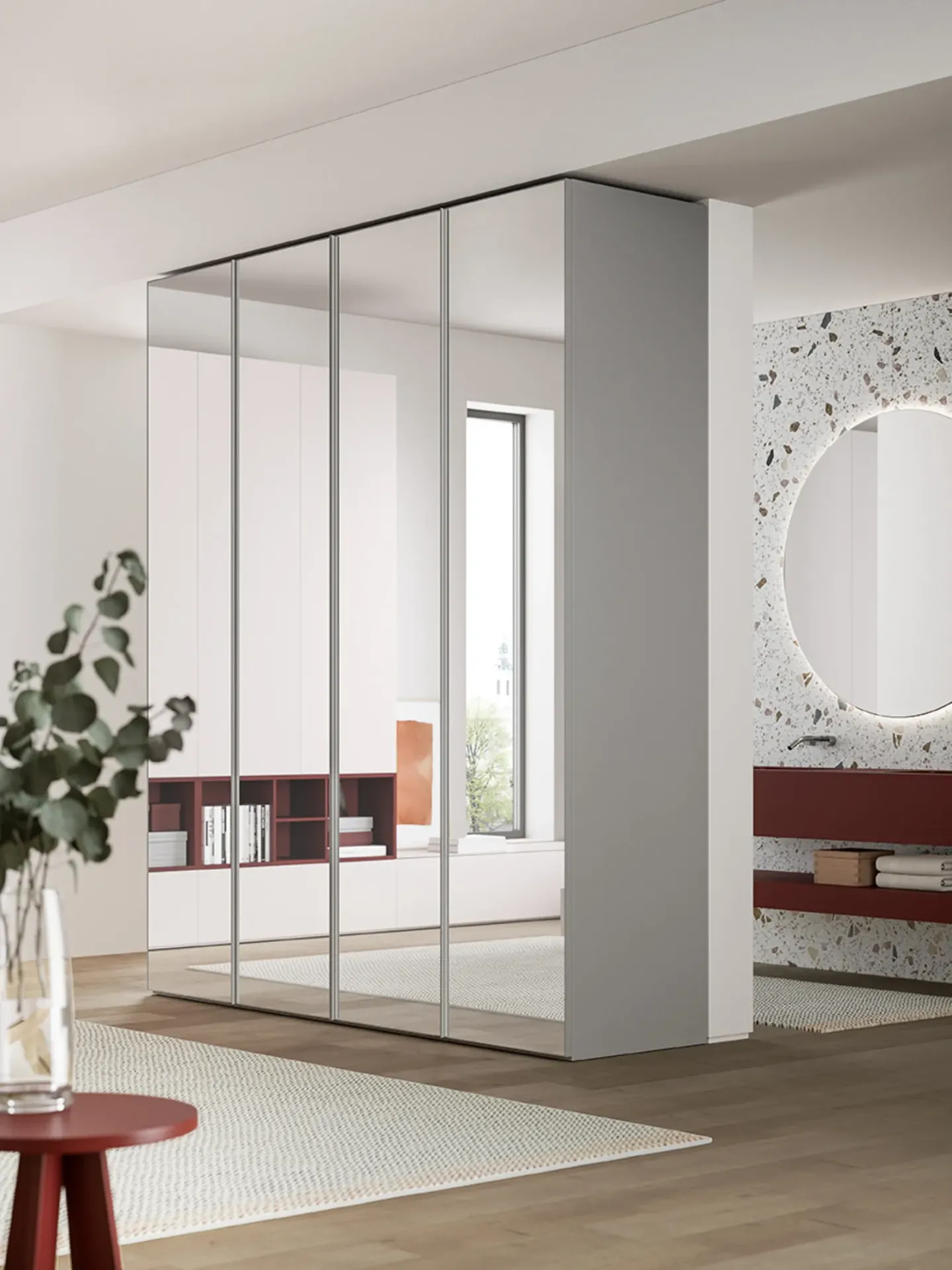 Armadio Kristal Dielle Modus con ante a specchio