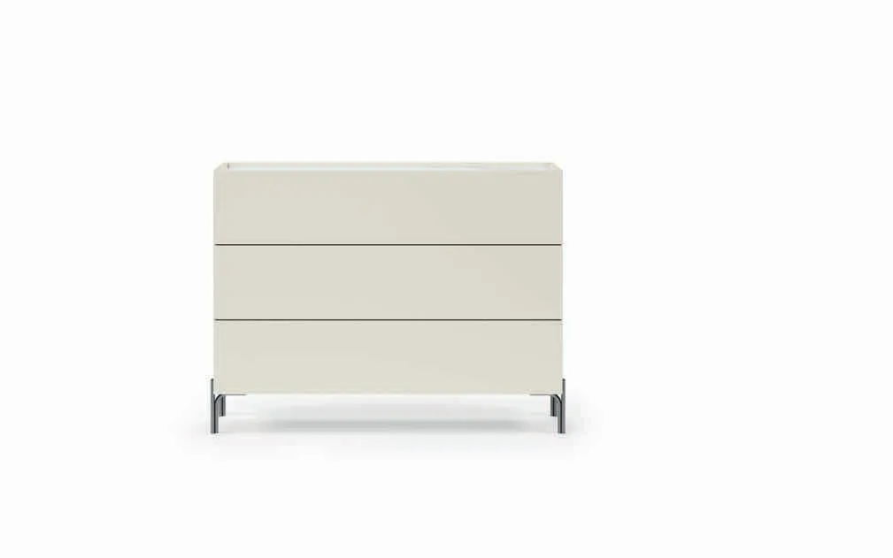 Comò Gaia Euro Design a tre moduli grigi su fondo bianco