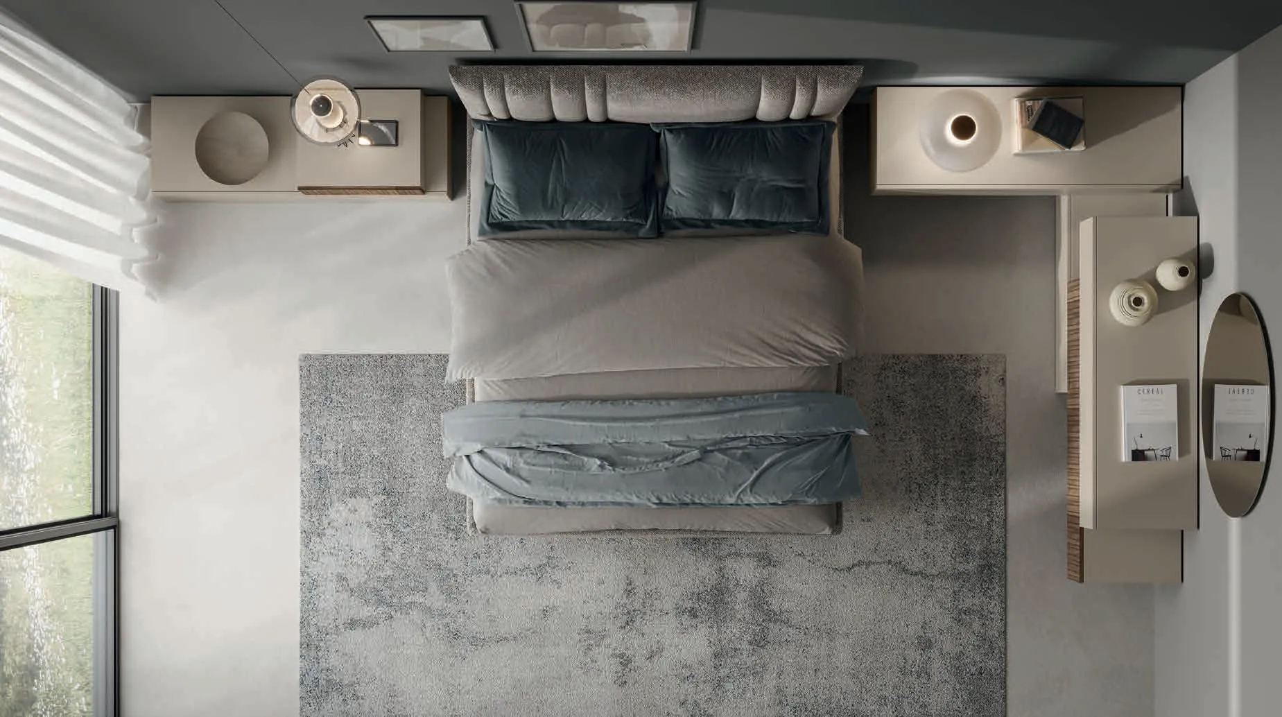 Camera con letto Bepop Euro Design vista dall'alto