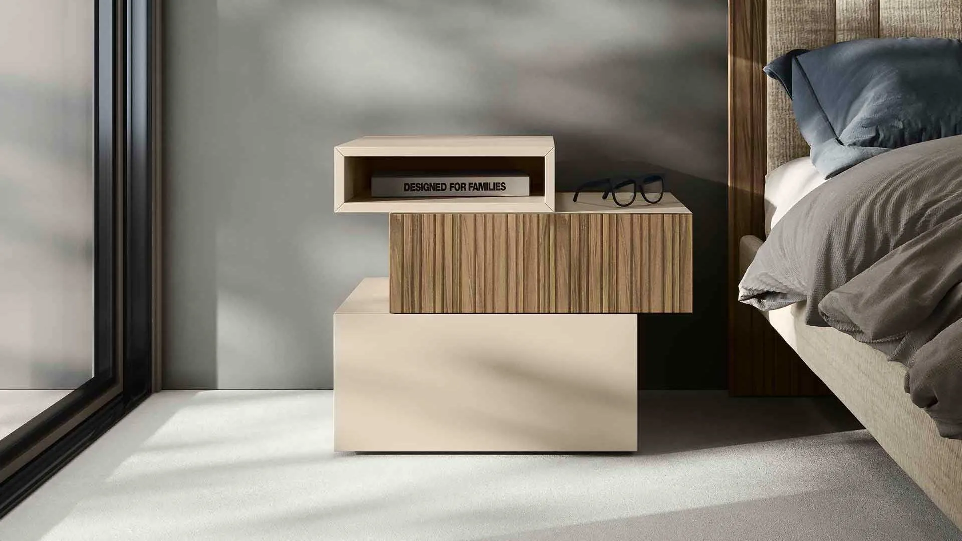 Comò e comodini Bepop Euro Design a moduli sfalsati