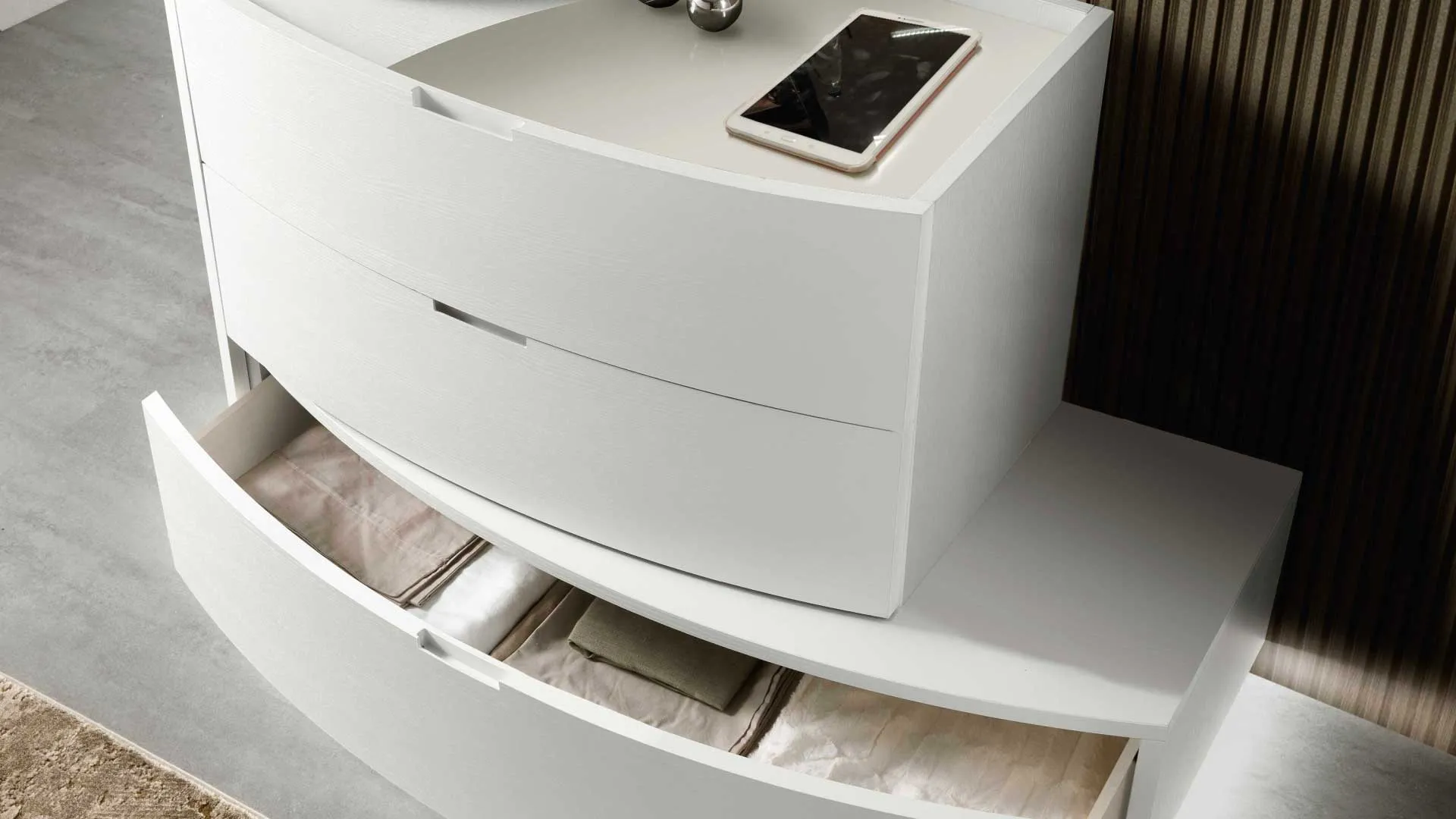 Comò e comodini Dolcevita Euro Design in frassino bianco