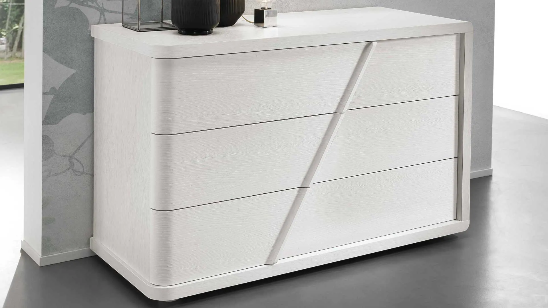 Comò e comodini Orizzonte Euro Design in frassino bianco