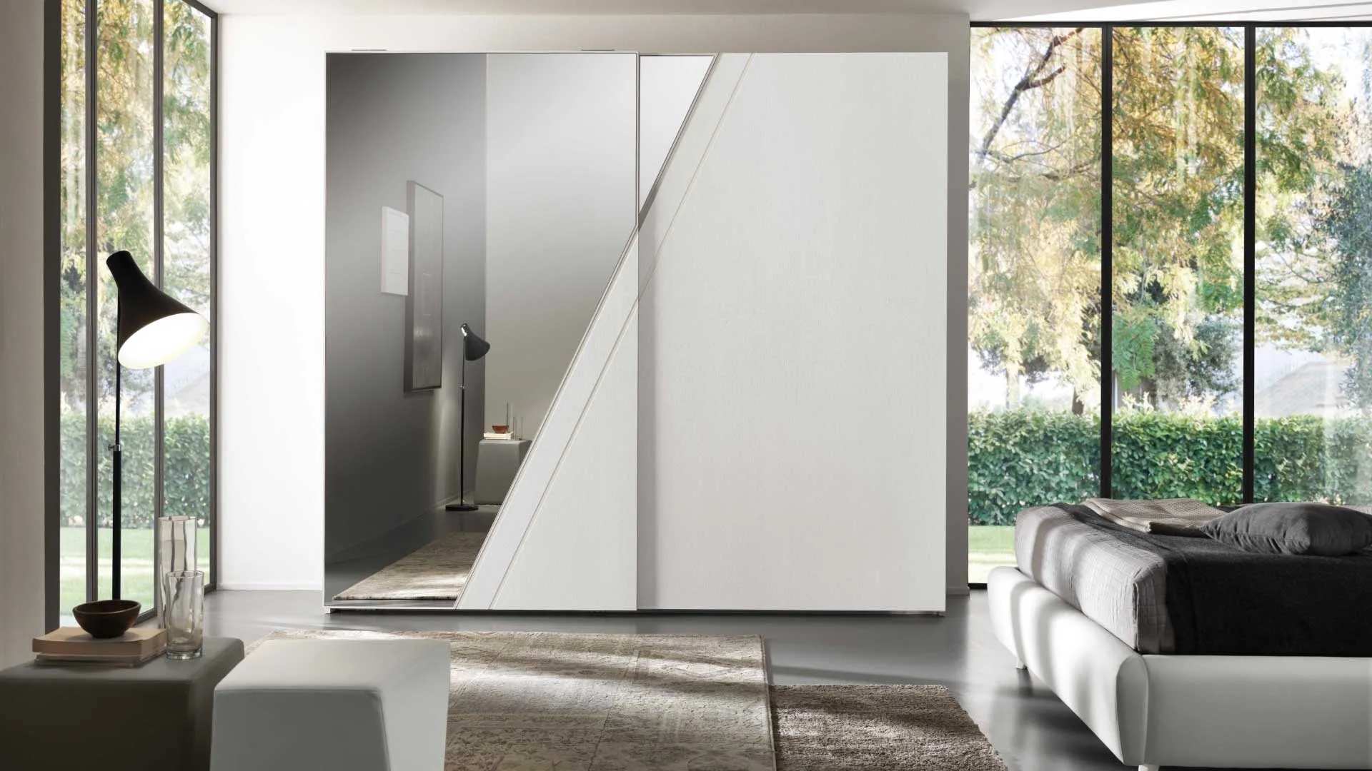 Armadio Orizzonte Euro Design con specchio esterno obliquo