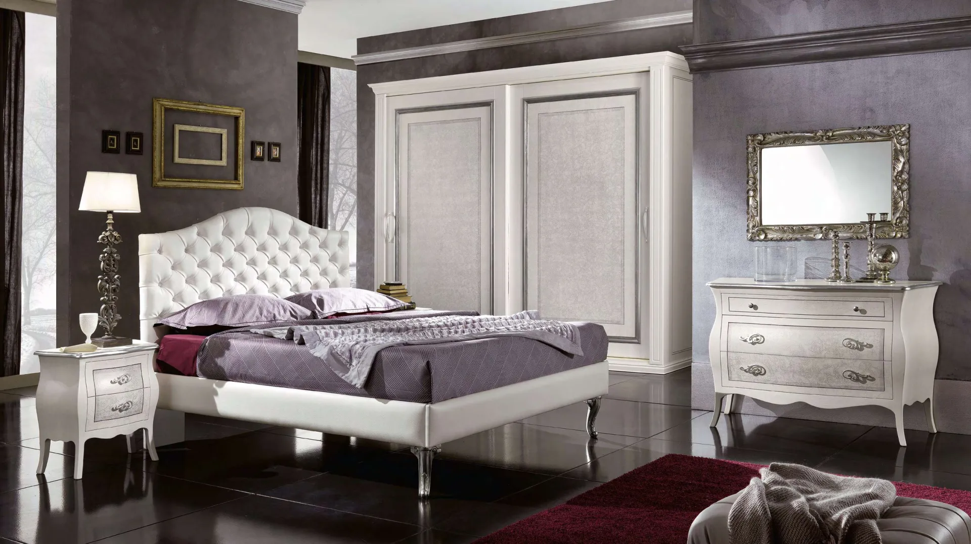 Camera da letto Ariosto Euro Design composizione 12 con letto Apollo