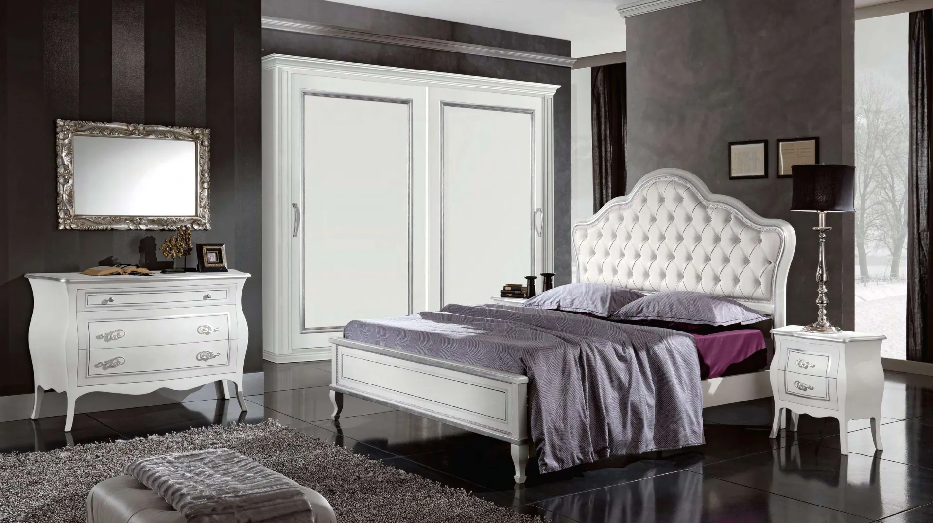 Camera da letto Alfieri Euro Design composizione 11 con letto Enea