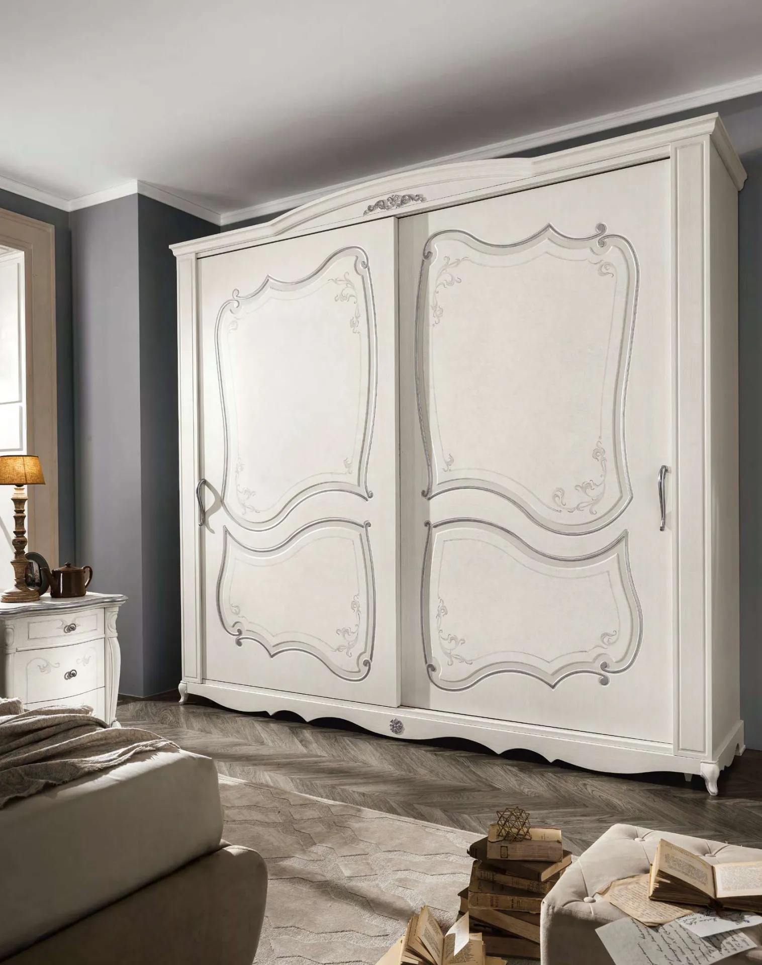 Armadio Sirio Euro Design bianco a due ante scorrevoli