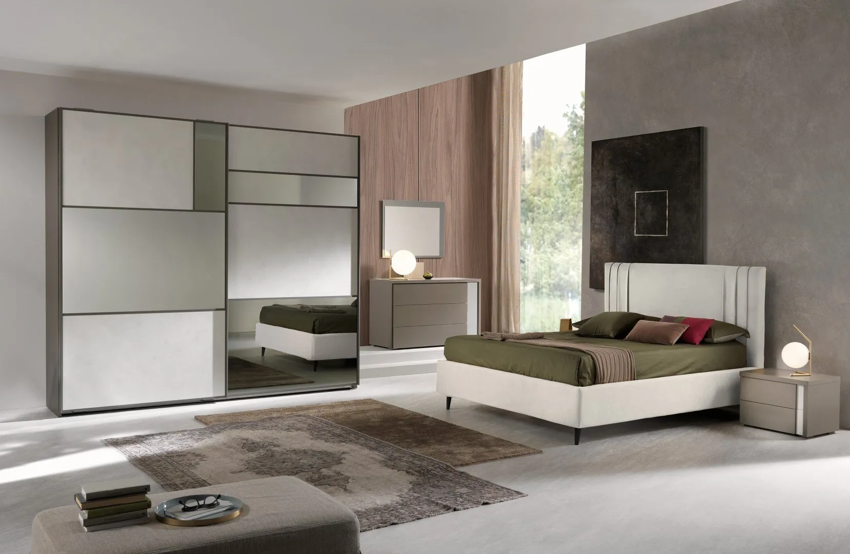 Camera da letto Abaco 129 Gierre in Grigio Londra e Calce