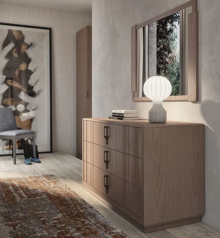 Specchiera rettangolare in frassino Trend Style Imba sopra il comò