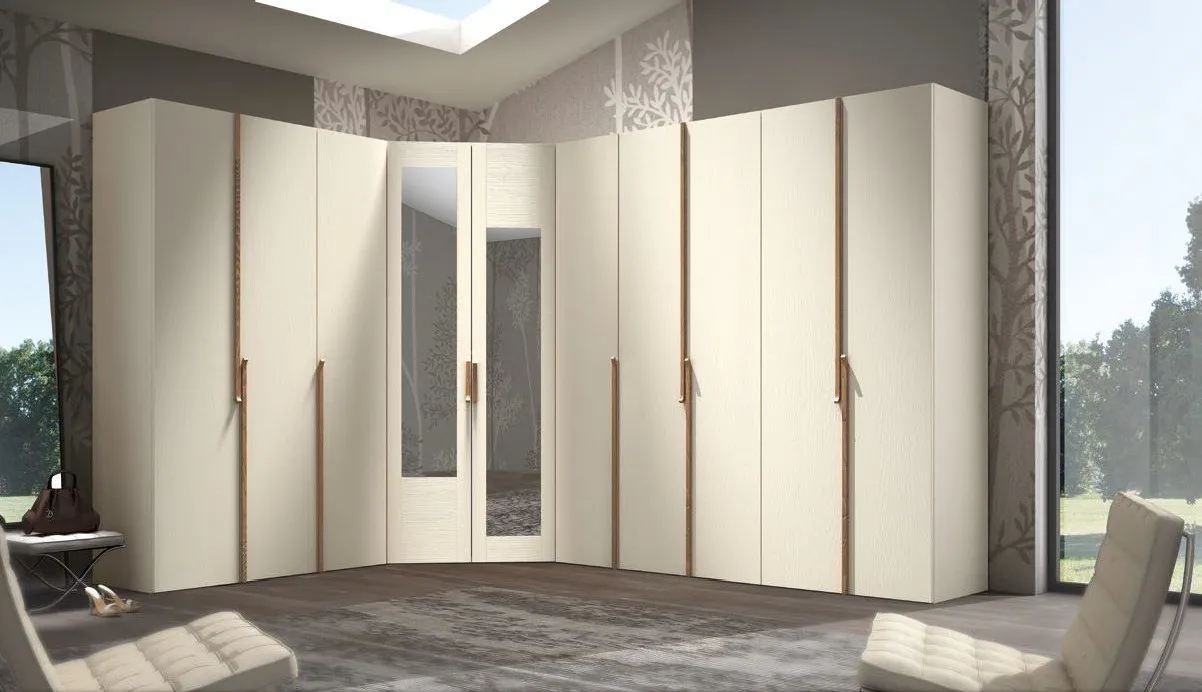 Cabina armadio Trend Style Imba ad angolo chiusa con ante chiare