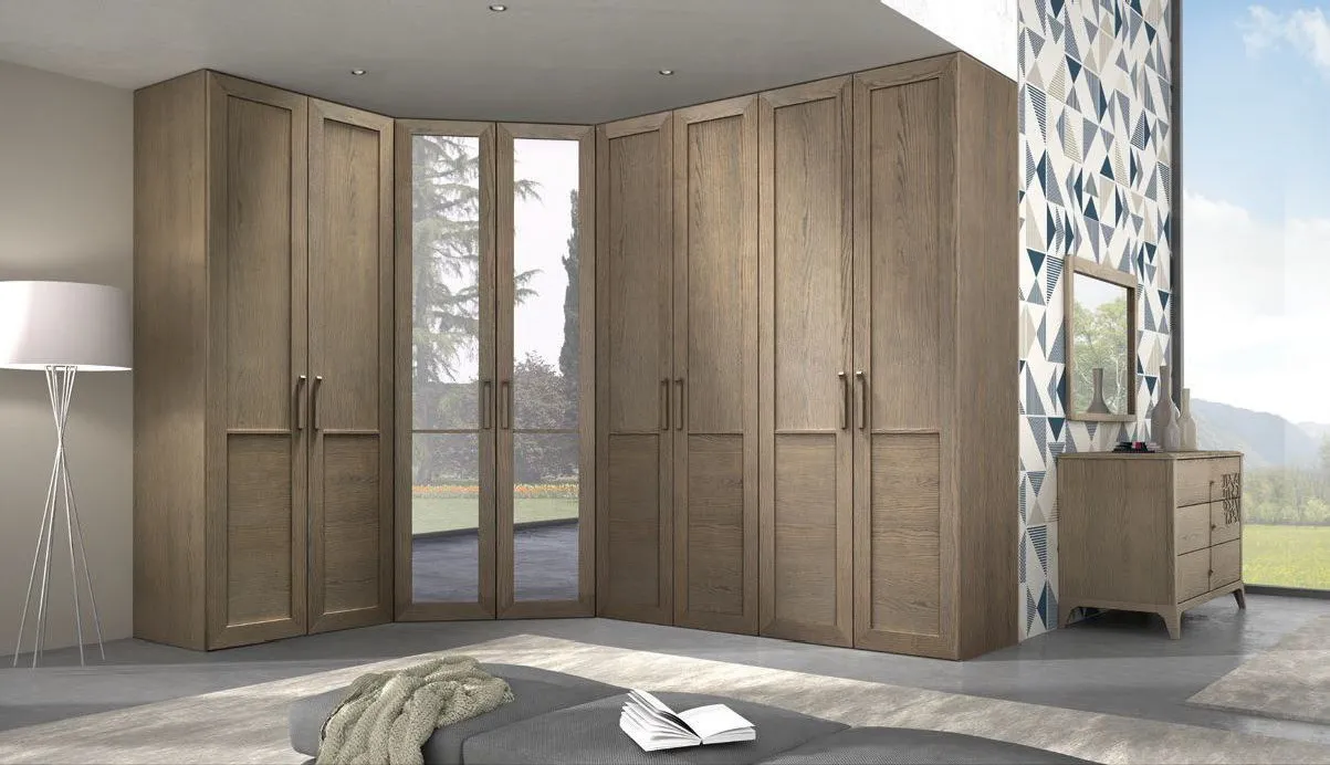 Cabina armadio ad angolo Trend Style Imba con ante in legno