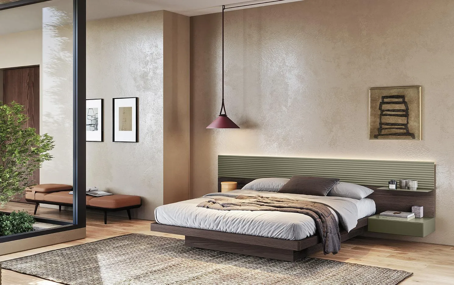 Camera con letto contenitore Wall System N14 MobilGam