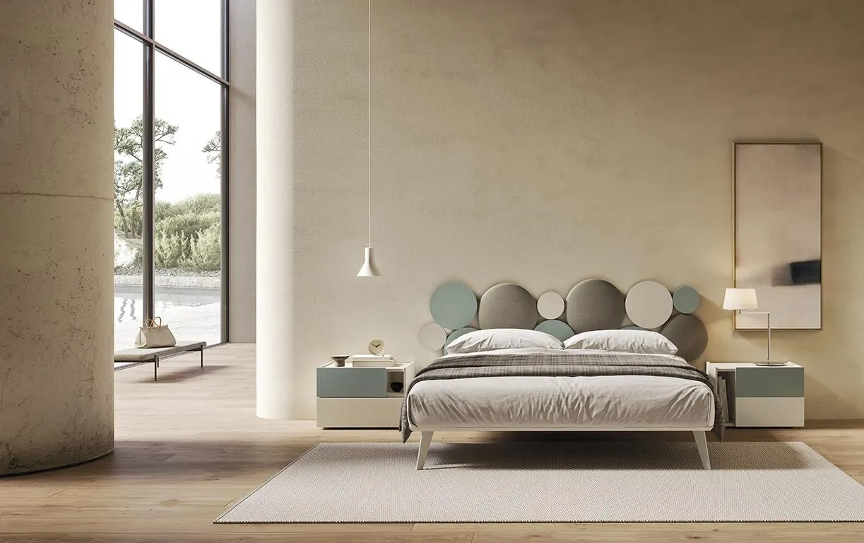 Letto Dot N17 MobilGam con testiera in toni caldi