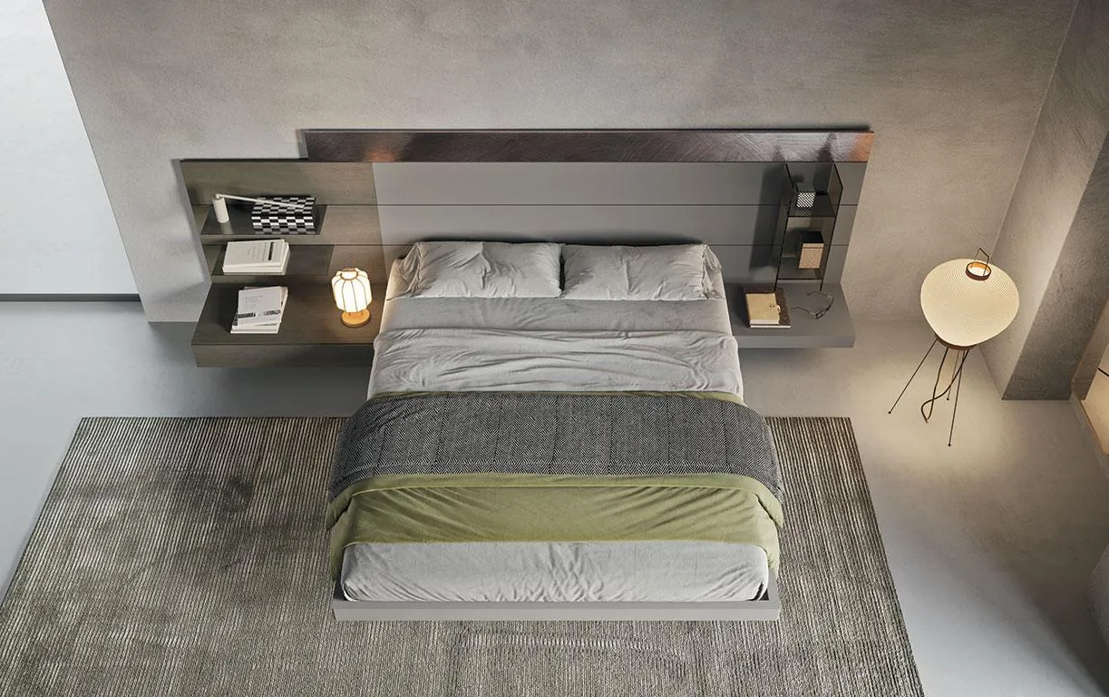 Letto Dreaming 04 MobilGam con mensole illuminate