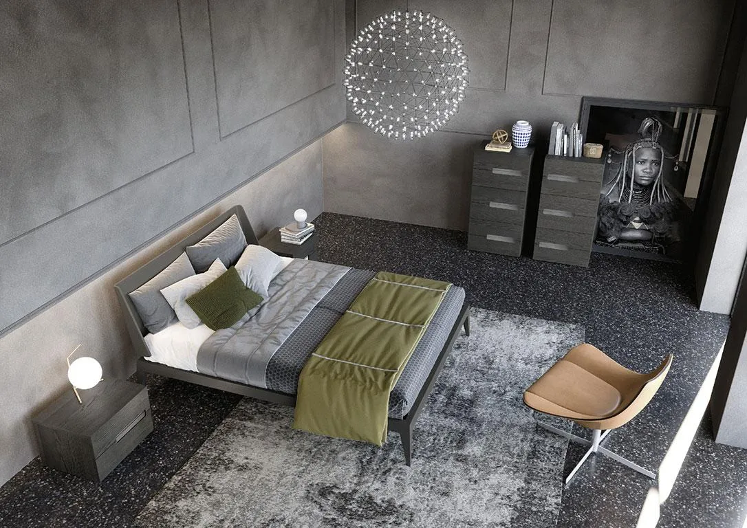 Letto Mercurio MobilGam con coperta verde