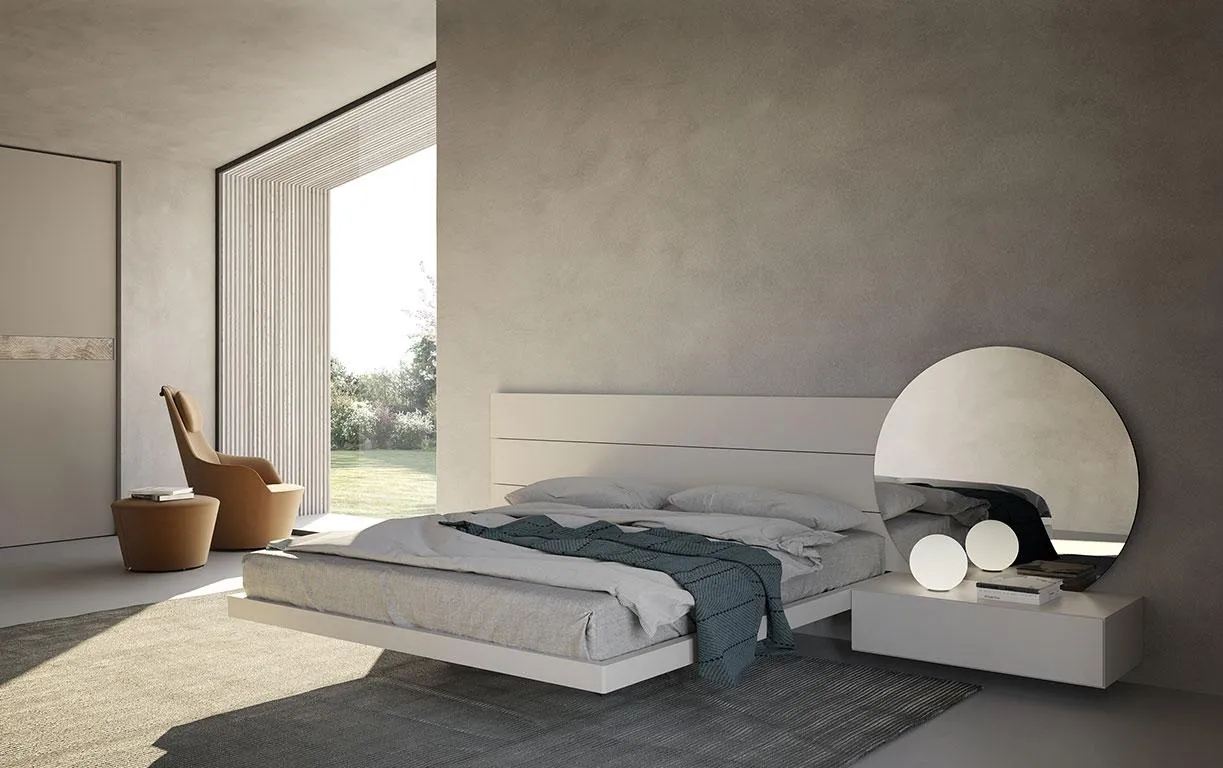 Letto Wall System MobilGam con cerchio decorativo