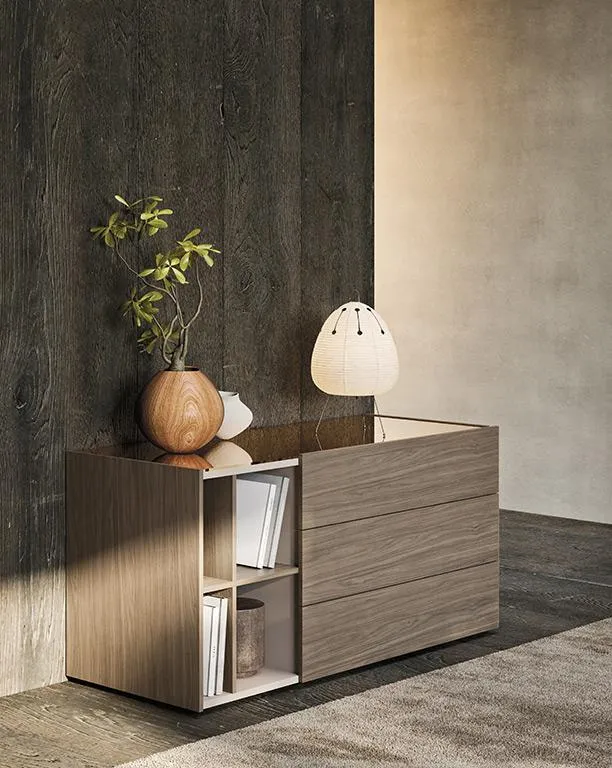 Comò Smart MobilGam in legno con vano a giorno