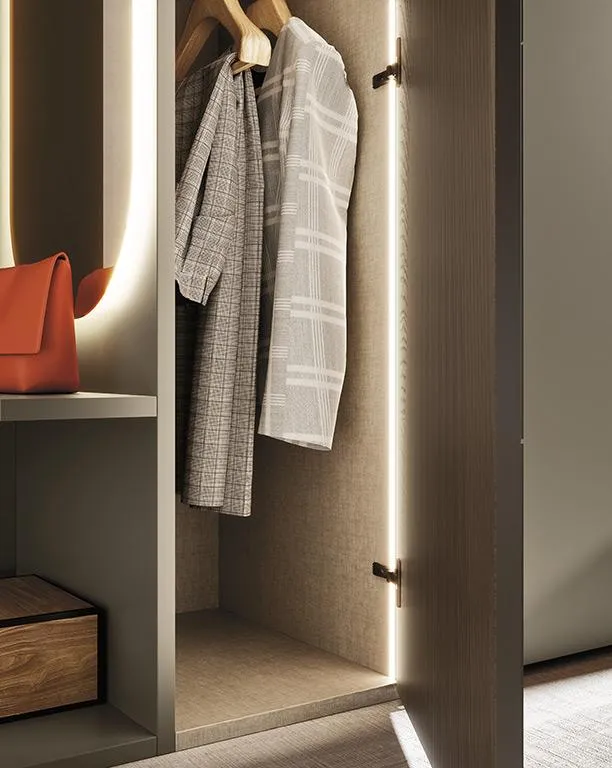 Interno illuminato dell armadio N01 MobilGam