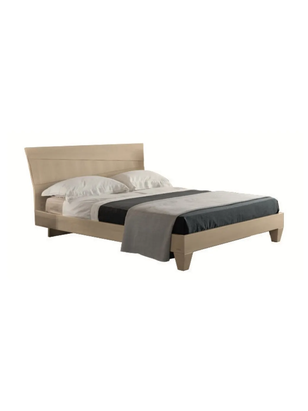 Letto Odette Modo 10 in noce su fondo bianco
