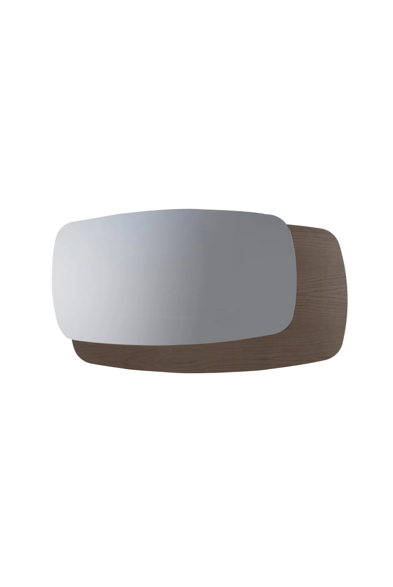 Specchiera Ovale Modo 10 con cornice scura su fondo bianco
