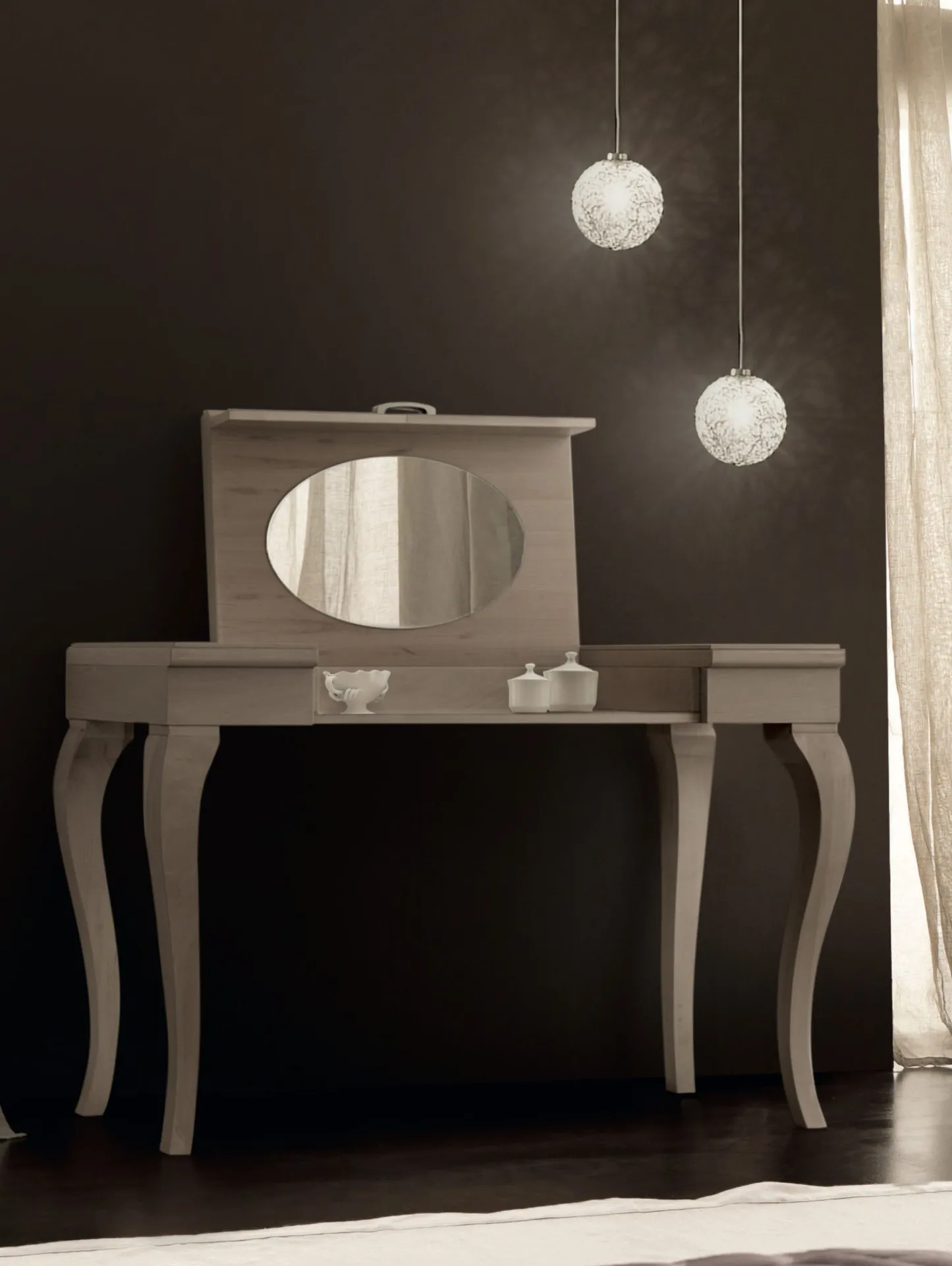 Toilette Portofino Modo 10 chiara con specchio e lampade