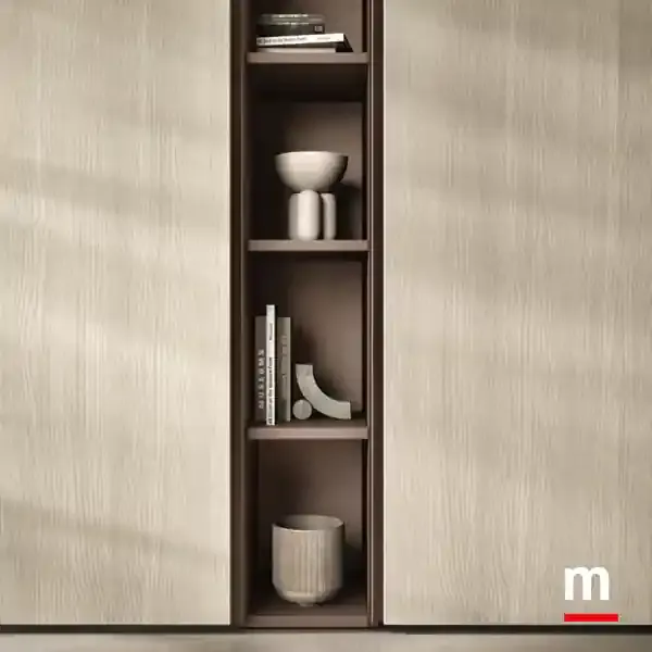 Modulo libreria laccato cacao dell'armadio S170 Moretti Compact