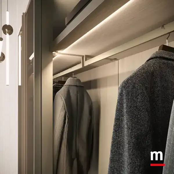 Appendiabiti illuminato della cabina A125 Moretti Compact