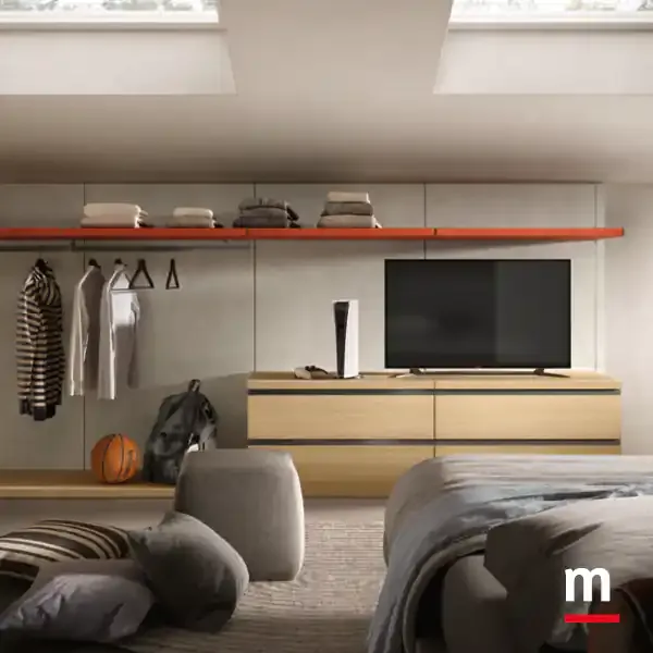 Mobile basso con TV e ripiani della cabina G226 Moretti Compact