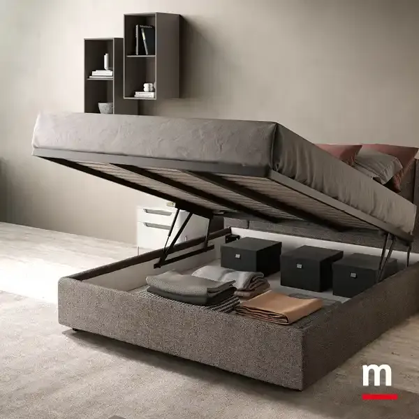 Letto Ambra A12 Moretti Compact con rete sollevata e contenitore