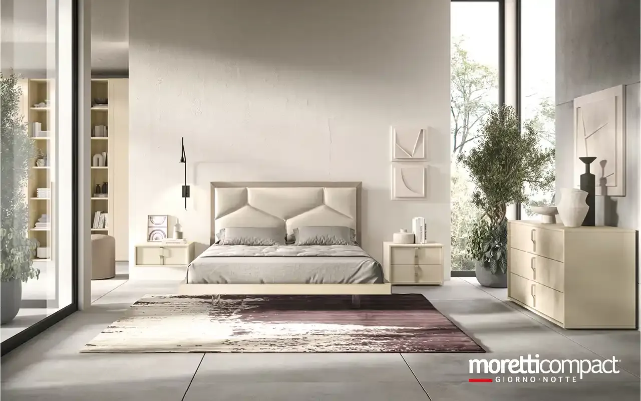 Camera da letto Gemma G13 Moretti Compact crema con letto Alcor
