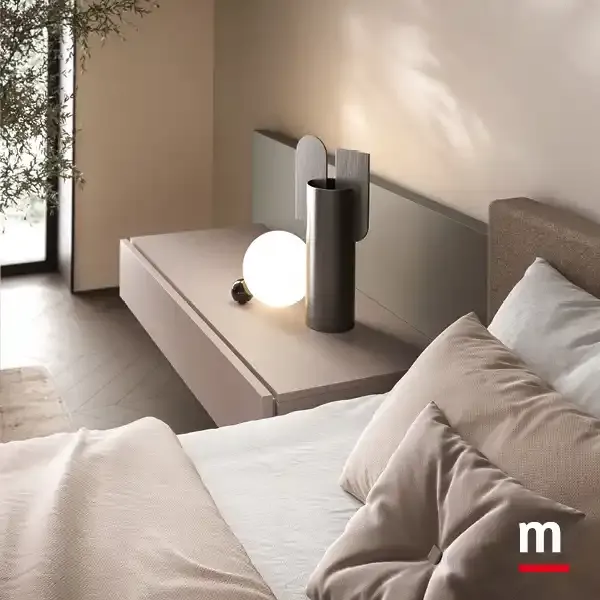 Comodino sospeso della camera Modula M15 Moretti Compact