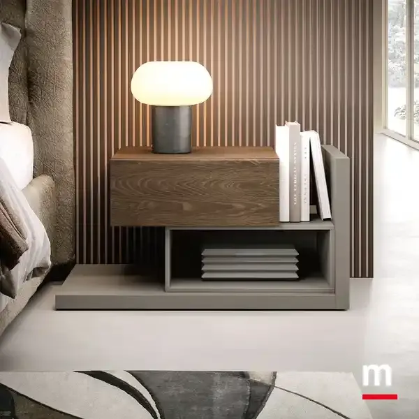 Comodino Modula M19 Moretti Compact con lampada