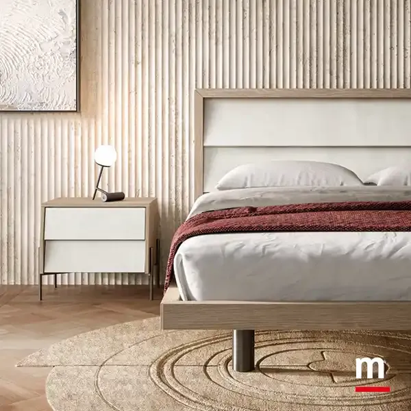 Comodino Aurora R12 Moretti Compact accanto al letto