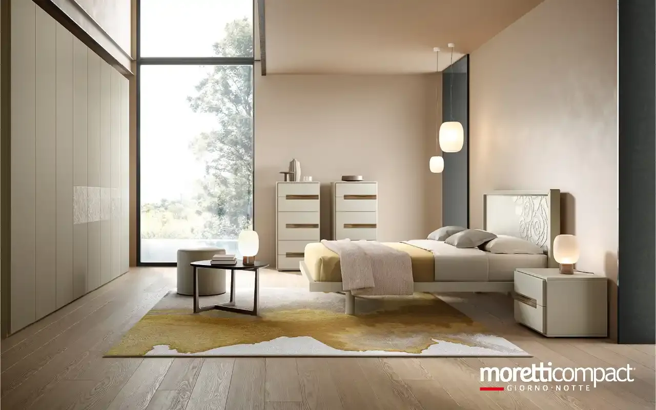 Camera da letto Solano S12 Moretti Compact con letto Molding e settimino