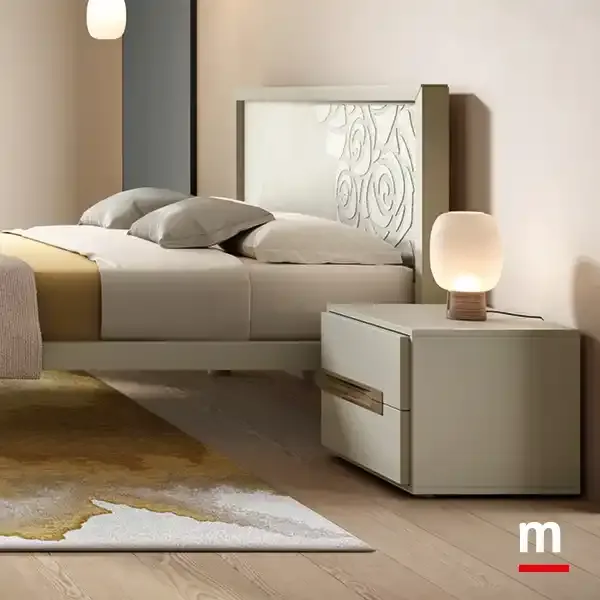 Comodino Solano S12 Moretti Compact con maniglia in rovere