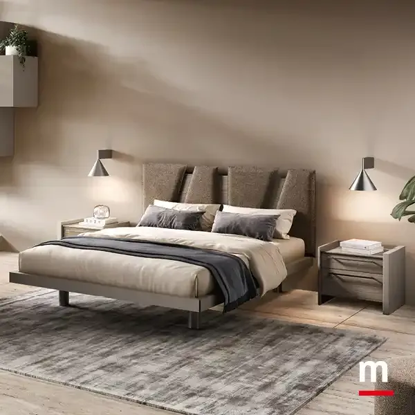 Letto Altair Pad con comodini Carry, camera Y12 Moretti Compact