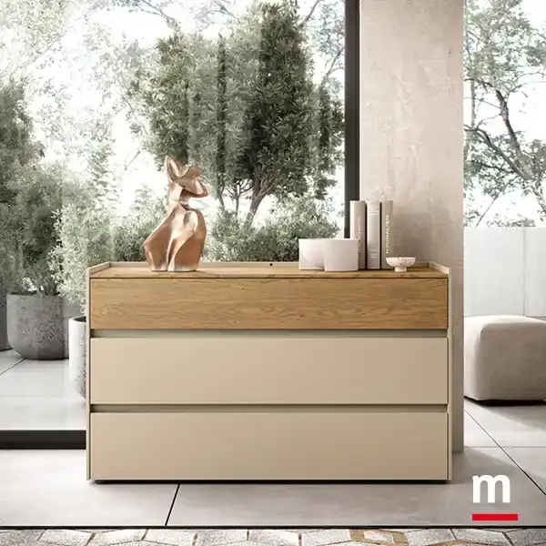 Comò Brize Z12 Moretti Compact in rovere biondo e nocciola
