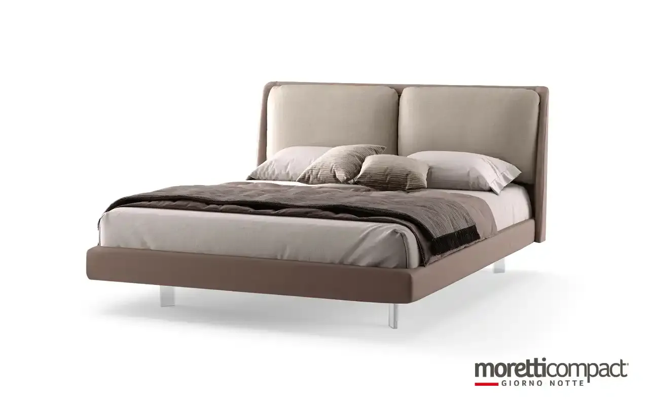 Letto imbottito Felis Moretti Compact con due cuscini sulla testata