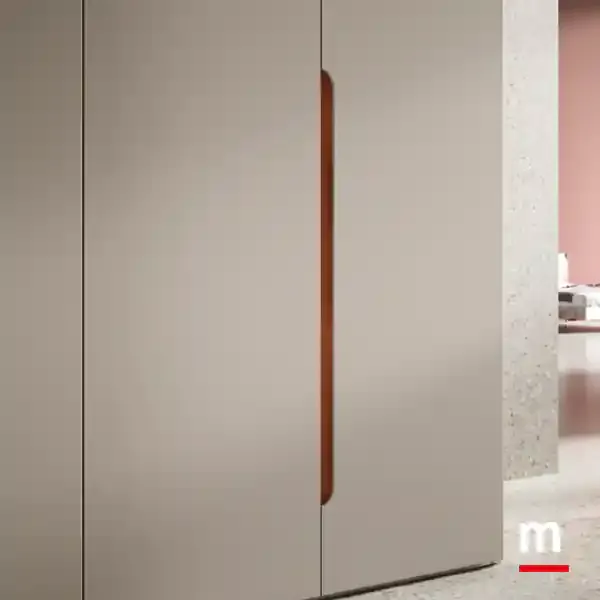 Maniglia a incasso porpora, armadio battente Zenith B351 Moretti Compact