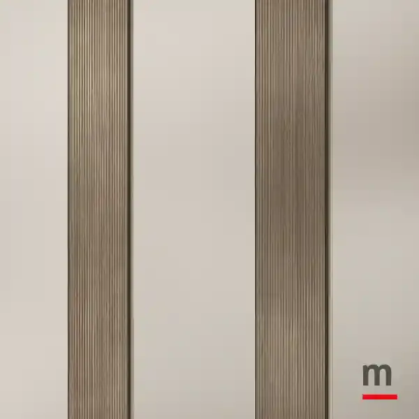 Ante perla e rigatino dell'armadio battente Zenith B365 Moretti Compact