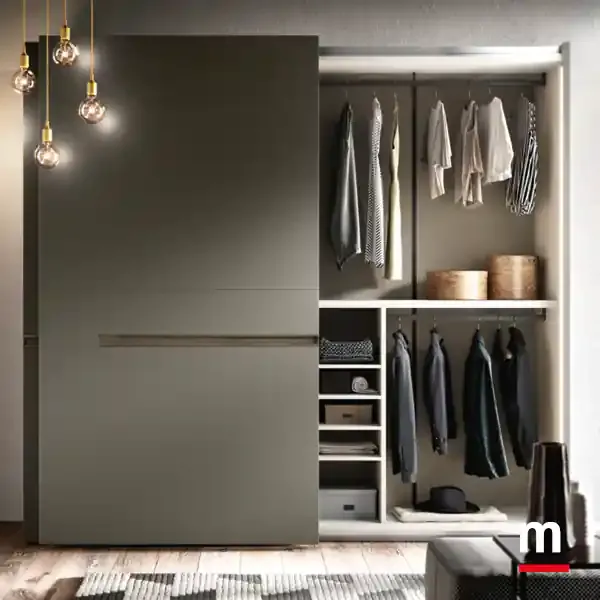 Interno attrezzato dell'armadio scorrevole Zenith S163 Moretti Compact