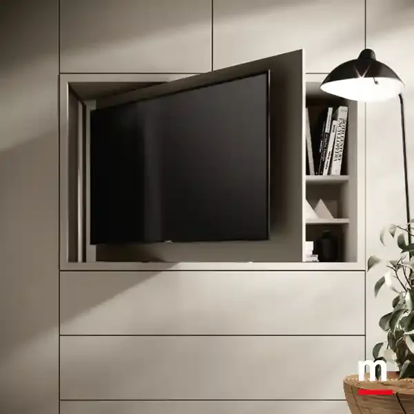 Armadio utility Zenith U458 Moretti Compact vano TV e cassetti centrali
